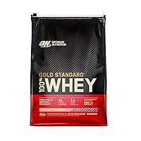 Optimum Nutrition Gold Standard 100% Whey Protein Powder, Delicious Strawberry, 10 Pound (Packaging May Vary)