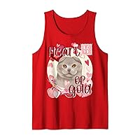 Valentine Scottish Fold Cat Simply Watercolor Southern Kitty Tank Top