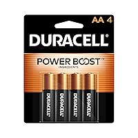 Duracell - CopperTop AA Alkaline Batteries - Long Lasting, All-Purpose Double A Battery for Household and Business, 4 Batteries, Power Remotes, Toys, and More, Reliable and Trustworthy
