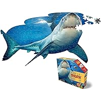 Madd Capp Puzzles Jr. - I AM Lil’ Shark - 100 Pieces - Animal Shaped Jigsaw Puzzle