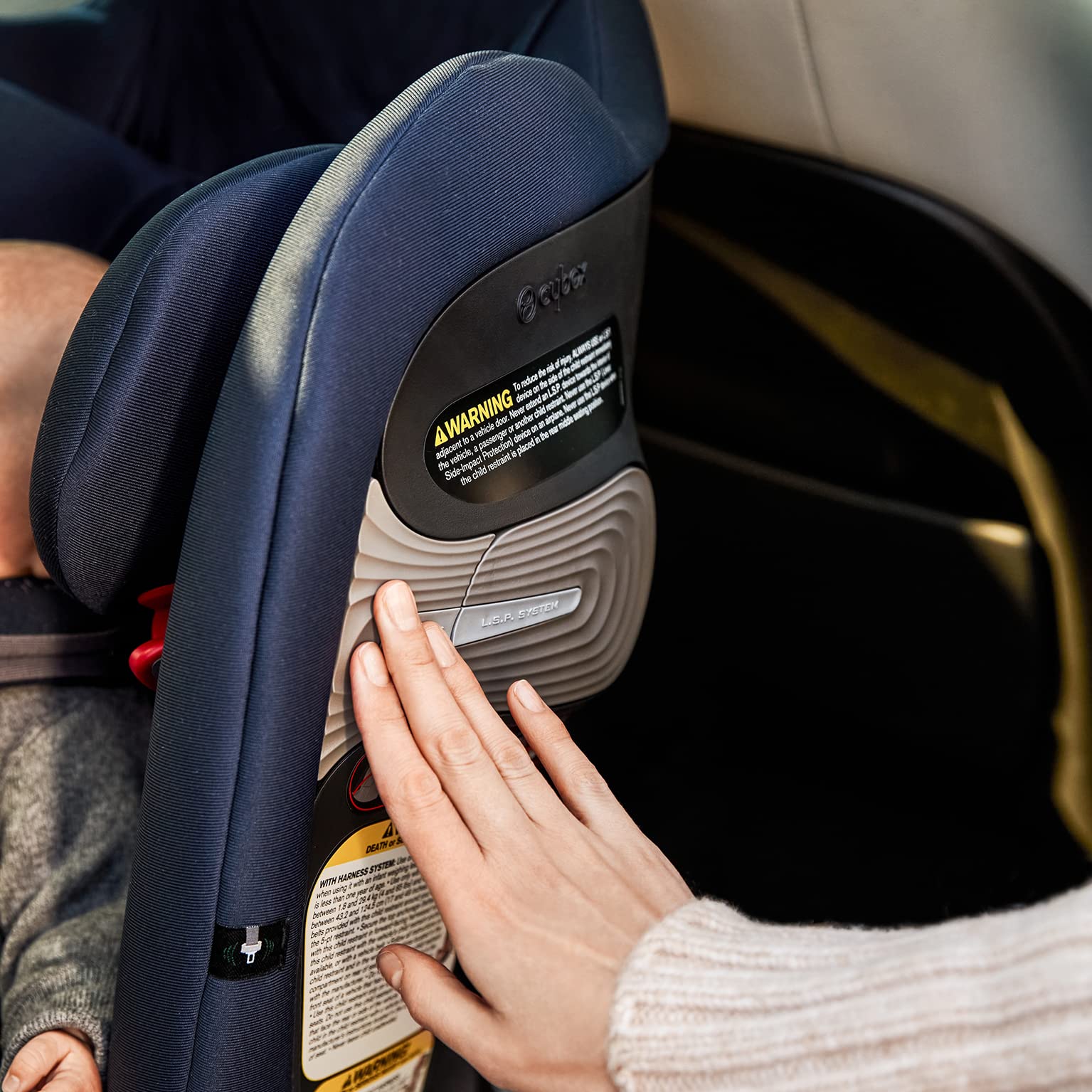 Cybex Standard Eternis S All-in-One Car Seat with SensorSafe, Denim Blue