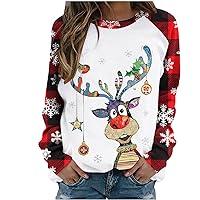 Christmas Womens Sweatshirt Snowflake Crewneck Long Sleeve Sweaters Fun and Cute Chunky Knit Tunic Sweater