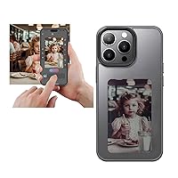 Smart Photo Rear Projection DIY phone Case Customizable E-Ink Phone Case Instantly Display Photos On The Ink Screen Back Cover Personalize Your Phone Anytime Anywhere (Black, For iPhone 13 Pro Max)