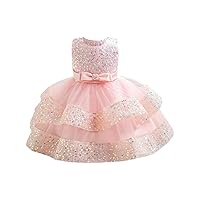 Baby Girl Pageant Dress Sequins Dress Toddler Flower Wedding Birthday Party Gown Dresses 12 Infant Girl