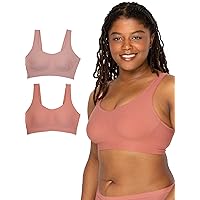 Fruit of the Loom Women's Everyday Smooth Wireless Bra, Full Coverage Shaper Bralettes with Strategic Support for Comfort