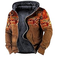 Winter Jackets,Men's Sherpa Lined Jacket Fleece Hoodie Full Zip Warm Fuzzy Windproof Coats Motorcycle Jackets
