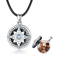 Skull/God Zeus/Raphael Necklace 925 Sterling Silver Goth Punk Skull Locket Necklace That Holds Pictures,Greek Myths Greek Amulet Jewelry Birthday Gift for Men Boys