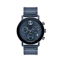 Men's Bold Evolution Swiss Quartz Watch with Stainless Steel Link Bracelet, Blue