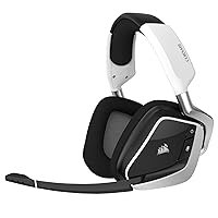 CORSAIR VOID PRO RGB Wireless Gaming Headset - Dolby 7.1 Surround Sound Headphones for PC - Discord - 50mm Drivers - White (Renewed)