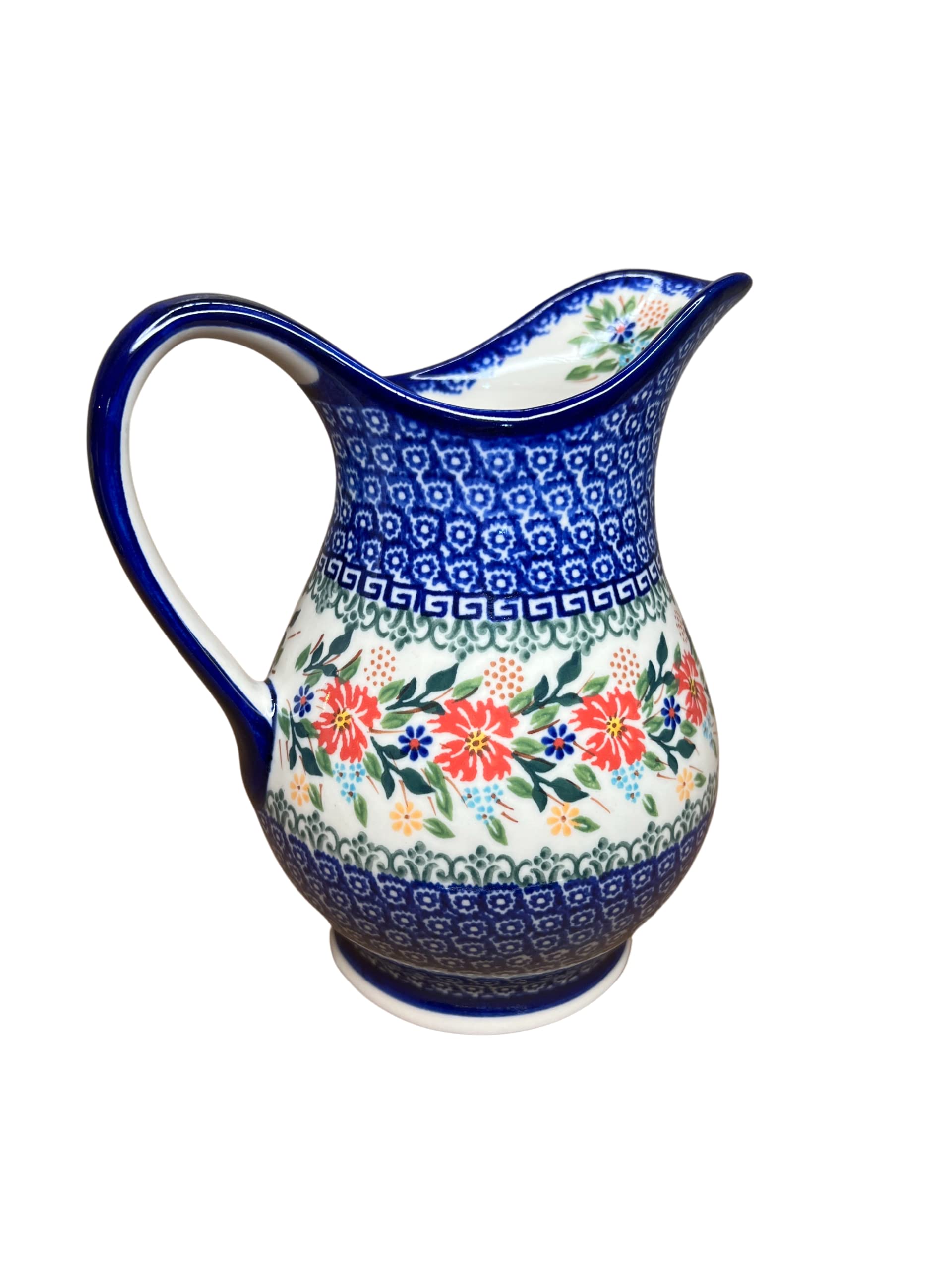 Polish Pottery 1 liter Water Pitcher- Ceramika Kalich Cornflower