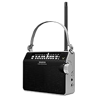 Sangean PR-D6BK AM/FM Compact Analog Portable Radio,Black