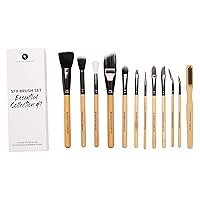 SFX Brush Set, Essential Collection #1, 12 Makeup Brushes with Synthetic Bristles & Natural Bamboo Handles