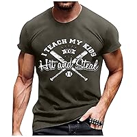 Graphic Tshirts Vintage Shirts for Men Basic Tshirts Short Sleeve Quick Dry T-Shirt Baseball Athletic Muscle Shirt