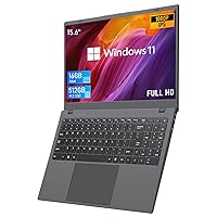 Laptop 15.6-inch IPS Display, Quad-core celeron N5095 Processor, 16GB RAM, 512GB M.2 SSD,Windows 11, Webcam,Mini HDMI,BT5.0,USB 3.0, AC Dual Band WiFi Notebook