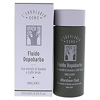 L'Erbolario Baobab And Green Coffee Aftershave Fluid - For Instantly Reducing Any Redness Caused By Shaving - Soothe Any Feelings Of Discomfort And Dryness - Burst Of Freshness - For Men - 4.05 Oz
