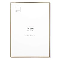 Aluminium Metal Picture Frame, 19 ¾ x 27 ½ in. | 50x70 cm Gold Sleek Matte, Lightweight, Shatterproof and Durable, Perfectly Crafted for Picture, Poster, Photo and Collage Displays