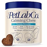 Petlab Co. Calming Chew for Dogs - Dog Training & Behavior Aids - Expertly Formulated Non-Drowsy Chews – Helps Maintain Relaxation for Occasional Stress, Separation, Storms, and Barking