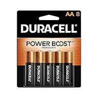 Duracell Coppertop AA Batteries with Power Boost Ingredients, 8 Count Pack Double A Battery with Long-lasting Power, Alkaline AA Battery for Household and Office Devices
