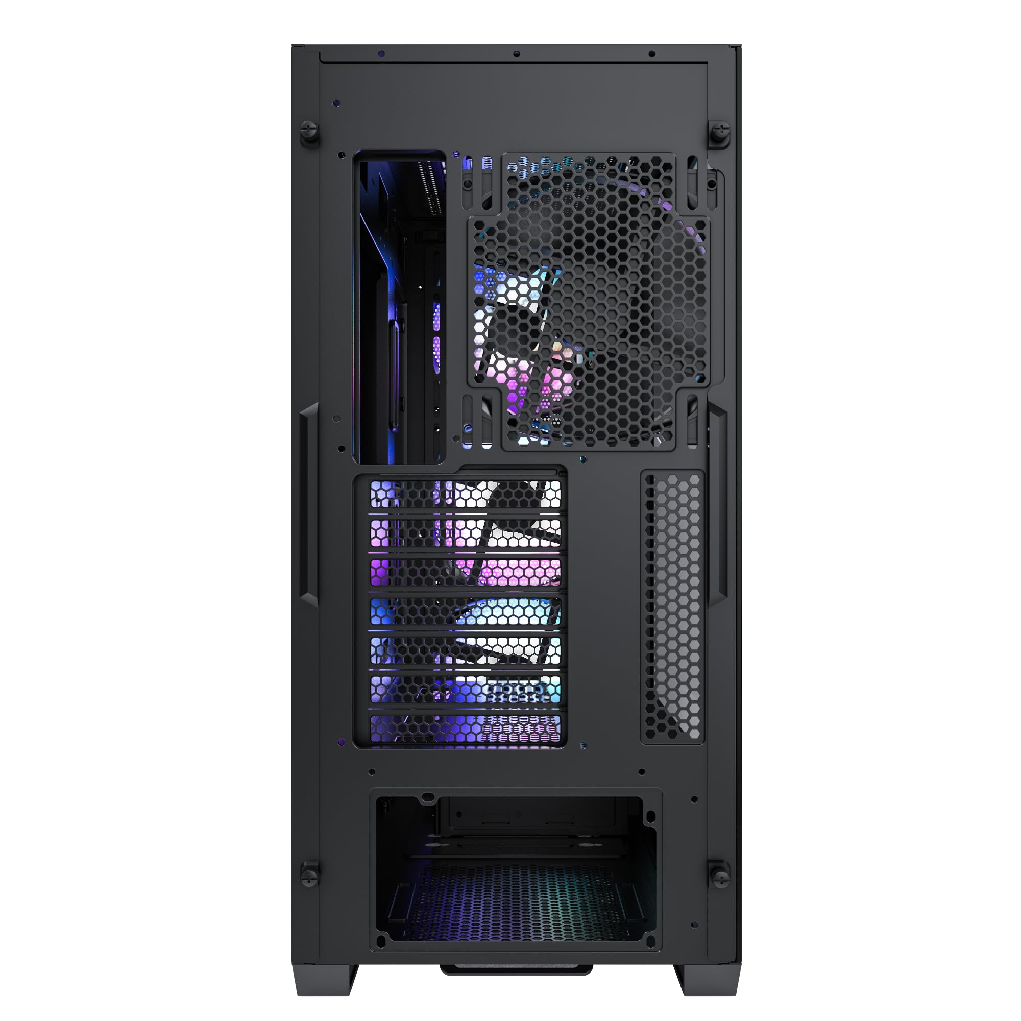 Montech AIR 903 MAX, E-ATX Mid Tower Case, High Airflow, 3X 140mm ARGB PWM & 1x 140mm PWM Fans Pre-Installed, Tempered Glass Side Panel, Mesh Front, Type-C, Support 4090 GPUs, Black