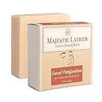 Facial Purification Luxury Bar Soap. Gently Nourish & Moisturize. Renew With Milk & Collagen. Great for Dry/Sensitive, Oily & Combination Skin. Handmade in the USA.