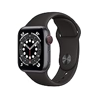 Apple Watch Series 6 (GPS + Cellular, 40mm) - Space Gray Aluminum Case with Black Sport Band