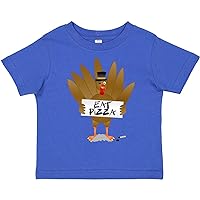 inktastic Turkey Holding a Sign Says Eat Pizza Toddler T-Shirt
