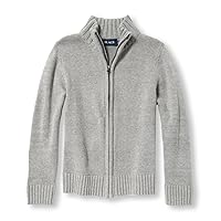 Boys' Uniform Zip Up Mock Neck Sweater