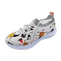 Halloween Shoes for Women Halloween Sneakers Pumpkin Shoes Comfortable Air Mesh Breathable Running Sneakers Casual Fashion Walking Shoes Slip on Athletic Shoes