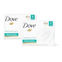 Dove Beauty Bar More Moisturizing Than Bar Soap Sensitive Skin Effectively Washes Away Bacteria, Nourishes Your Skin 3.75 oz 16 Bars