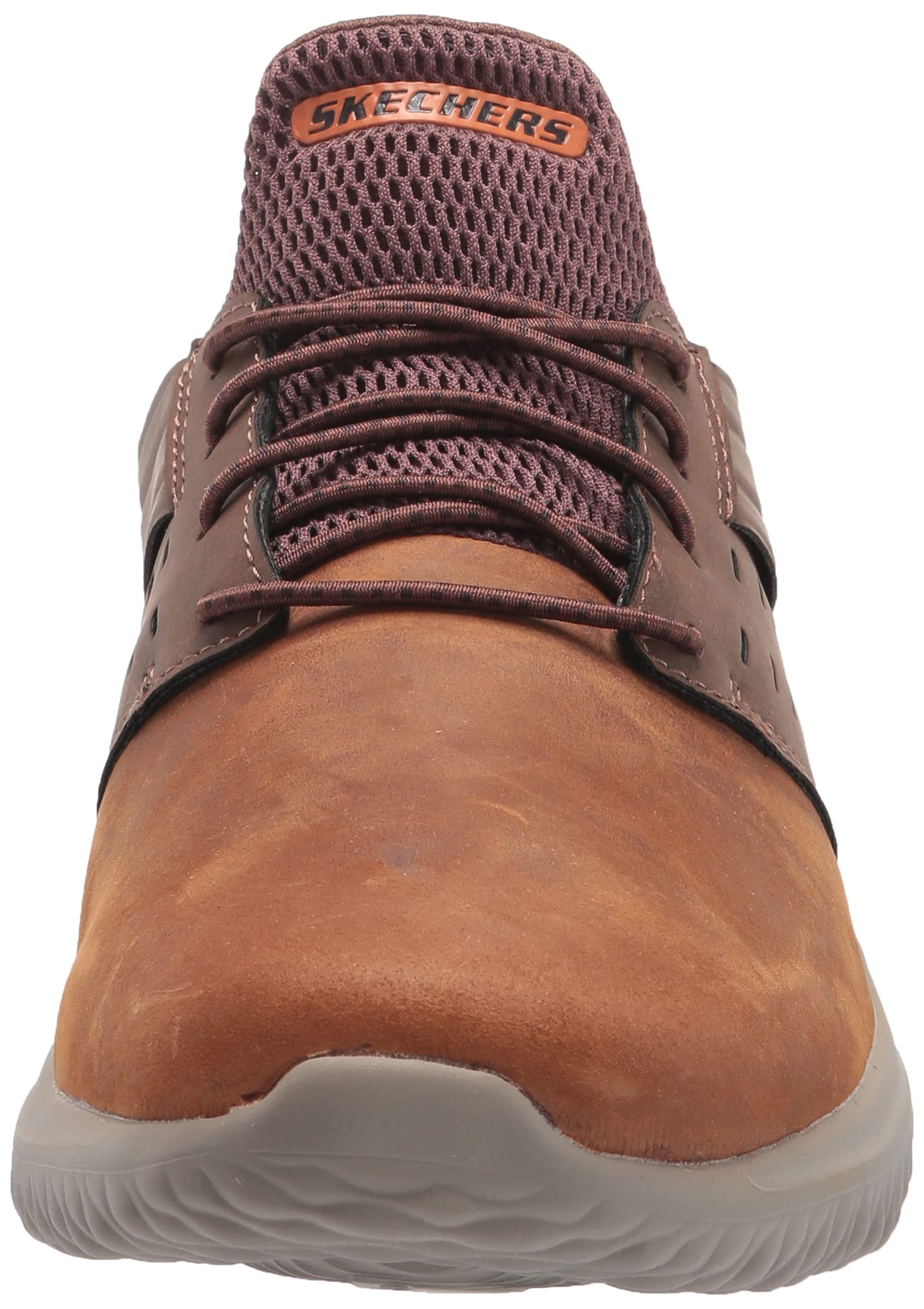 Skechers Men's Delson 3.0-Ezra Leather Bungee Lace Slip on Sneaker