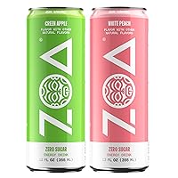 Energy Drink Bundle - Green Apple & White Peach - 12 Fl Oz (Pack of 24)
