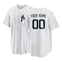  TIFIYA New York 23 Stripes Printed Baseball Jersey NY Baseball  Team Shirts for Men/Women/Young : Sports & Outdoors