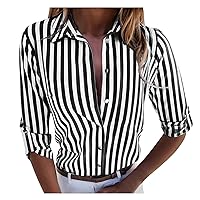 Easter Blouse Womens V Neck Shirts Simple Button Down Casual Work Plain Tops