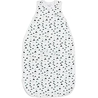 Adjustable Organic Cotton Baby Sleeping Bag, Wearable Blanket by Woolino. Universal Size Sleep Bag Sack for Infant to Toddler, Fits 2 Months - 2 Years, TOG 1, Triangles