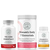 Women's Daily 7 Essentials + Tri-Core Essentials + D3 + K2 Bundle