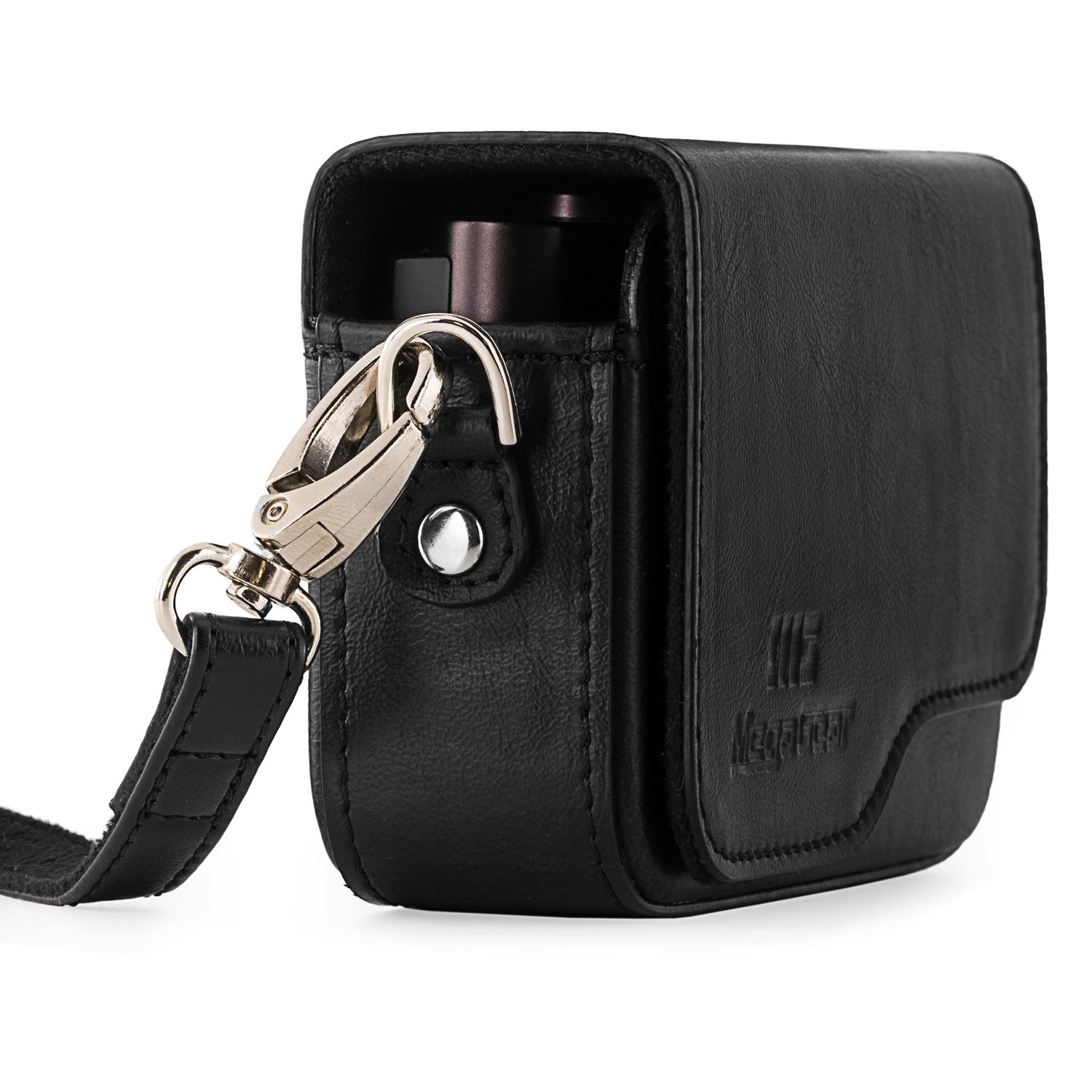 MegaGear Leica C Typ 112 Leather Camera Case with Strap - Black - MG1263