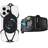 【Bone】 Run Tie Connect Kit Gen 2, 360° Convertable 2 in 1 Detachable Cell Phone Armband for Jogging Cycling, Universal Sports Armband for Smartphone 4.7-7.2 Inch