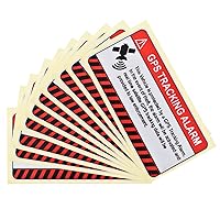 10 Pcs GPS Tracking Sticker, Car Alarm Sticker, Self Adhesive Anti-Theft Car Decals with GPS Tracking Warning Sign, 2 x 4 Inch