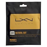 Luxilon Natural Gut Tennis Racquet String Sets - 16 and 17 Gauge - in Multi-Packs - Best for Comfort and Control (2-4-6-8-Packs)