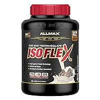 ALLMAX Nutrition - ISOFLEX Whey Protein Powder, Whey Protein Isolate, 27g Protein, Cookies & Cream, 5 Pound