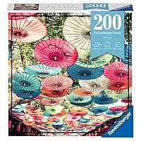Ravensburger Puzzle Moment: Umbrellas 200 Piece Jigsaw Puzzle for Adults - 13307 - Every Piece is Unique, Softclick Technology Means Pieces Fit Together Perfectly, 13 x 8.25 inches