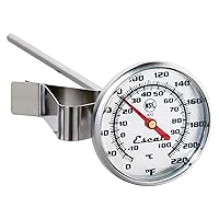 Escali AH3 NSF Certified Commercial Instant Read Large Dial Thermometer W/Clip, Silver
