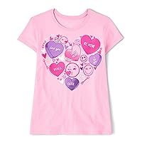 The Children's Place girls Lucky Girl Graphic Short Sleeve Tee