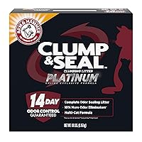 Arm & Hammer Clump & Seal Platinum Multi-Cat Complete Odor Sealing Clumping Cat Litter, 14 Days of Odor Control 18lb, Online Exclusive Formula