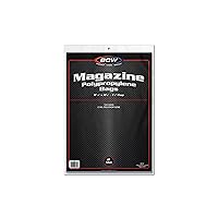 Magazine Bags - 1 Pack of 100 | Acid-Free, Crystal Clear Polypropylene Sleeves for Archival-Quality Storage of Collectible Magazines | Protect and Showcase Your Valuable Comic Book Collection