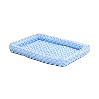 MidWest Homes for Pets Bolster Pet Bed, 18L-Inch Blue Bed w/ Comfortable Bolster | 