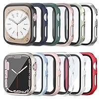 [12 Pack] Case Compatible with Apple Watch Series 3 Series 2 Series 1 42mm with Tempered Glass Screen Protector, Overall Bumper Hard Ultra-Thin Protective Cover for iWatch 42mm Accessories