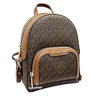 Michael Kors Jaycee XS Mini Convertible Backpack MK Signature Crossbody (Brown)