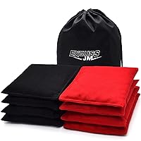 JMEXSUSS Weather Resistant Standard Cornhole Bags, Set of 8 Regulation Professional Corn Hole Bags for Tossing Game, Corn Hole Beans Bags with Tote Bag