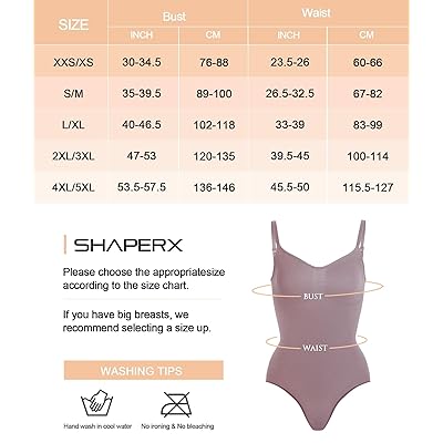 SHAPERX Bodysuit for Women Tummy Control Shapewear Seamless Sculpting Thong  Body Shaper 4XL/5XL Umber Thong